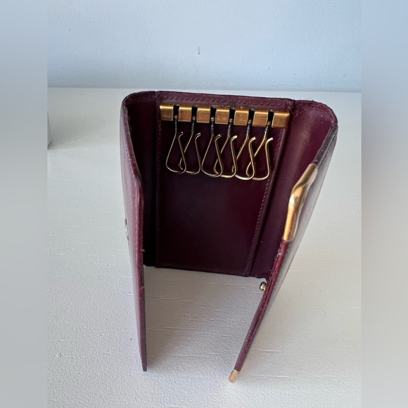 Authentic Must de Cartier, 6 key ring holder . Burgundy calfskin - Picture 2 of 11